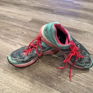 Asics Women's Athletic Shoes - Teal and Pink